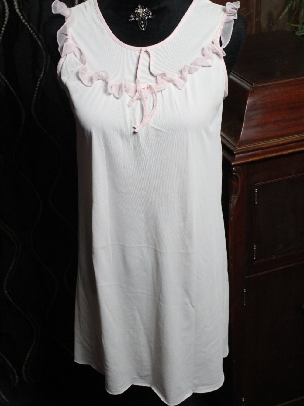 Lacy Pink Sears Vintage Night Gown Size 12